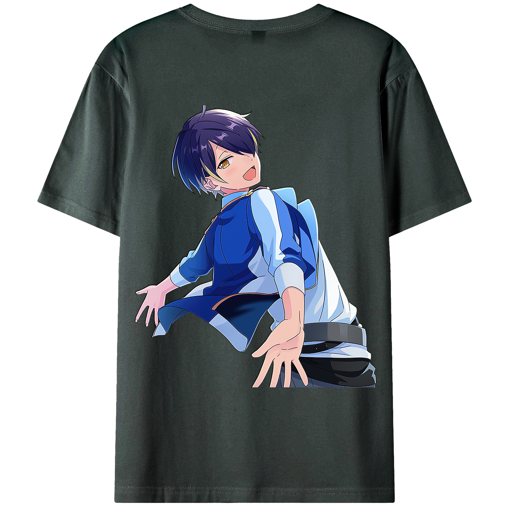 （画像用） あんさんぶるスターズ! Ensemble Stars 綿100％ メンズ半袖Tシャツ（バックプリント） 通気性